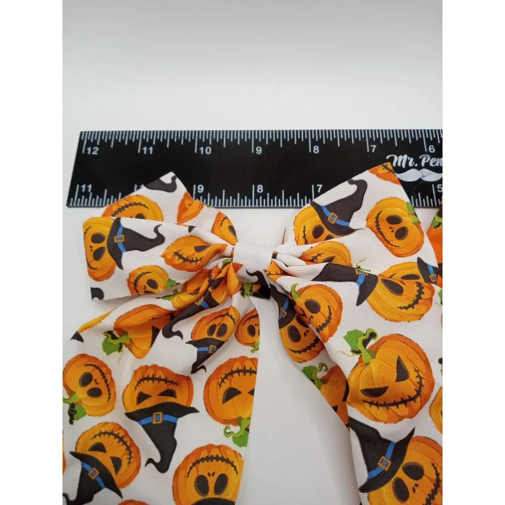 Set of 2 Halloween Pumpkin Bows Hair Clip Style 1002-1005